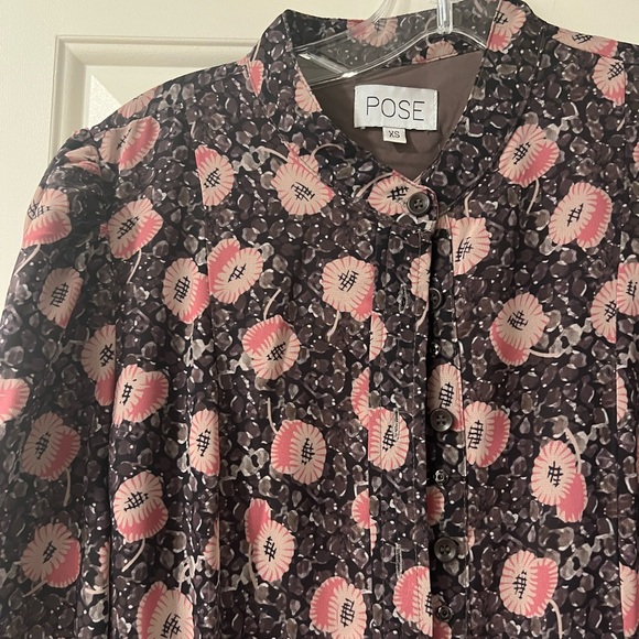 Fame on Central Pose Long sleeve floral midi dress - Picture 4 of 4